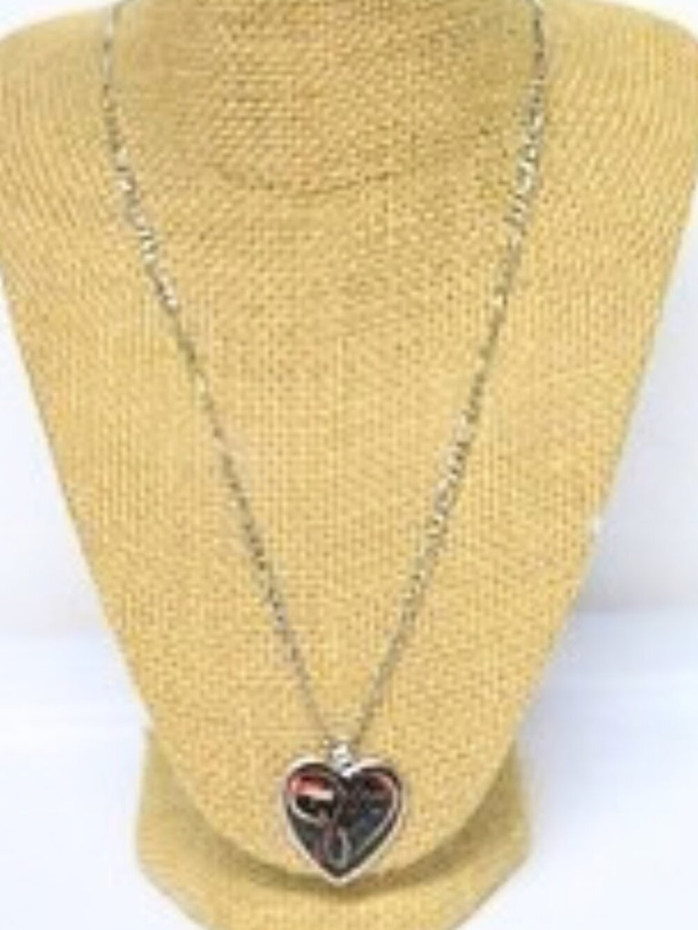 Until I See You Again Heart Pendant Necklace Silver Tone Memorial Jewelry